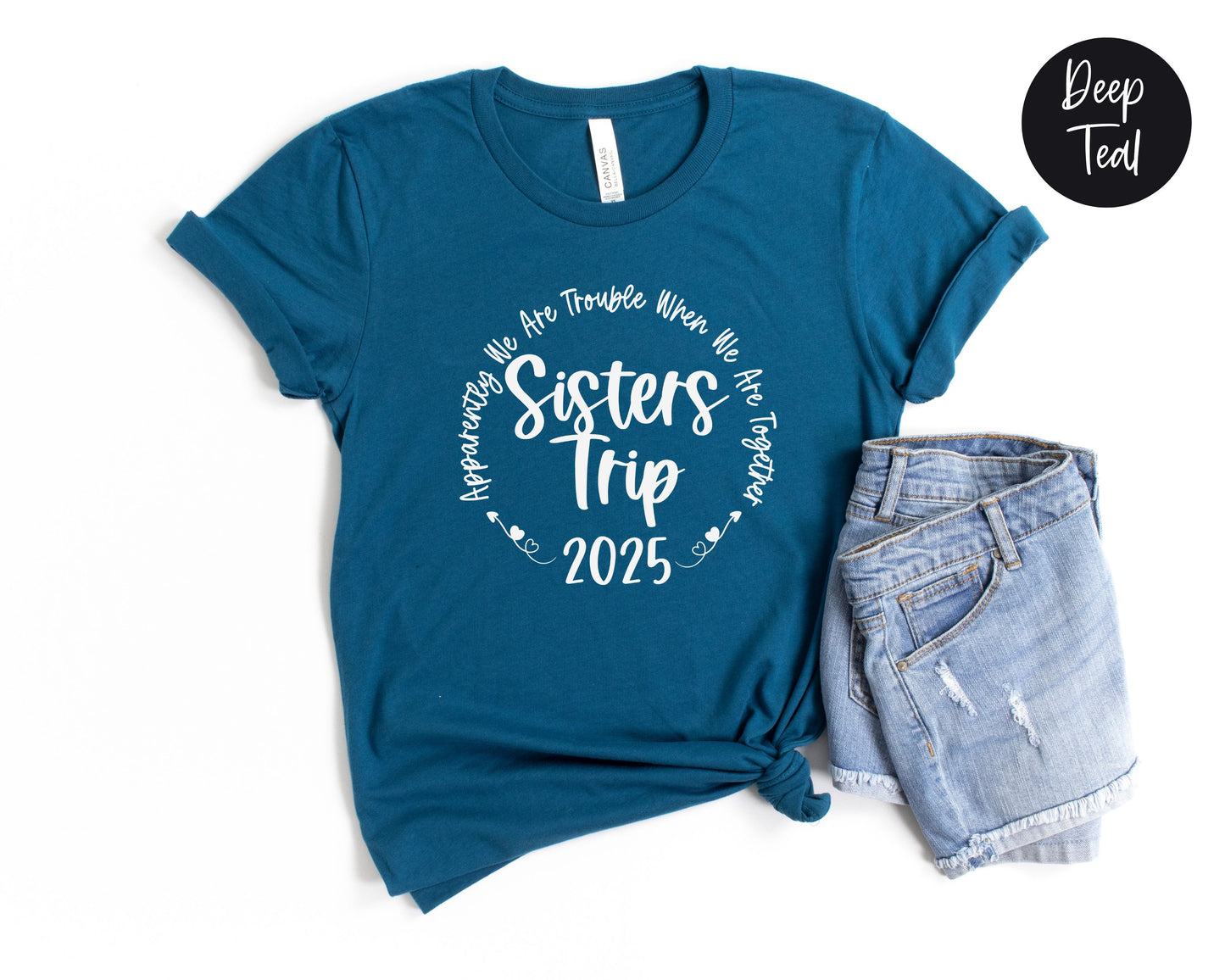 Apparently We Are Trouble When We Are Together 2025 Sisters Trip Shirt