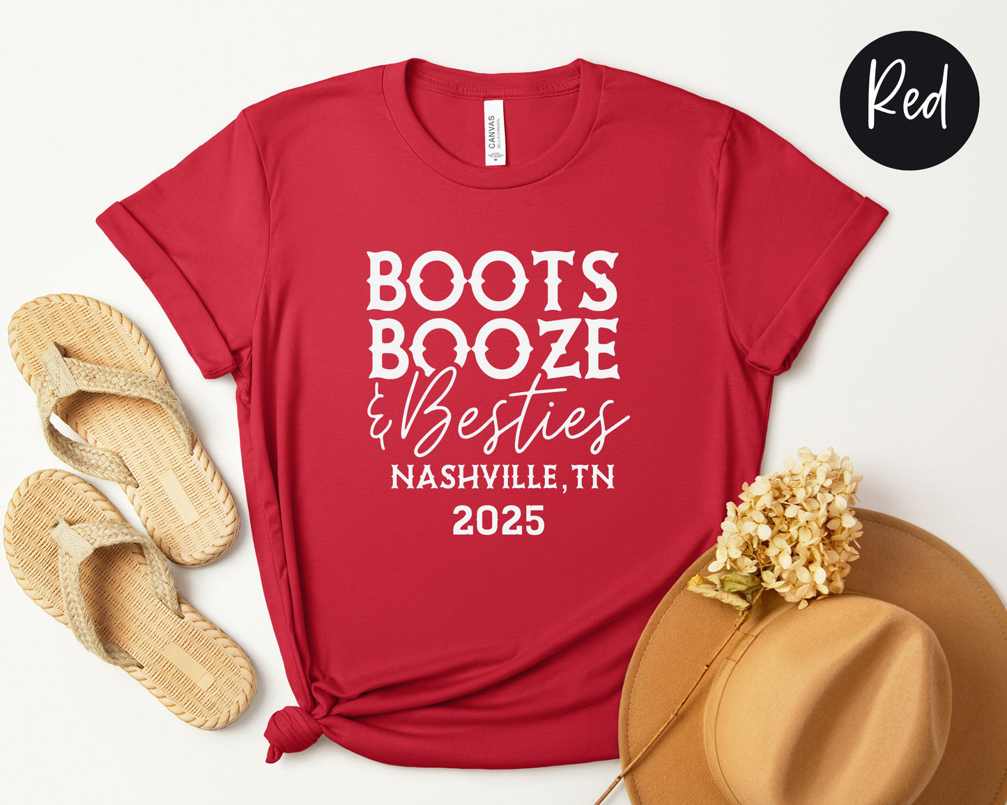 Boots Booze & Besties Nashville Trip 2025 Shirt