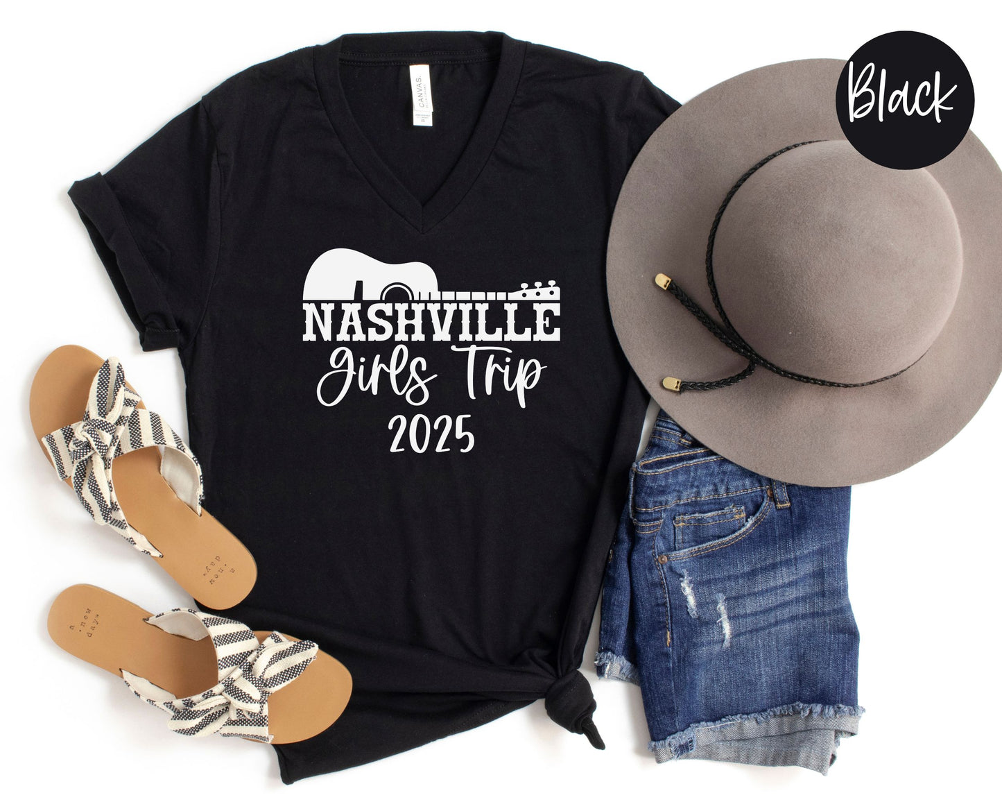 Nashville Girls Trip 2025 V-Neck Shirt
