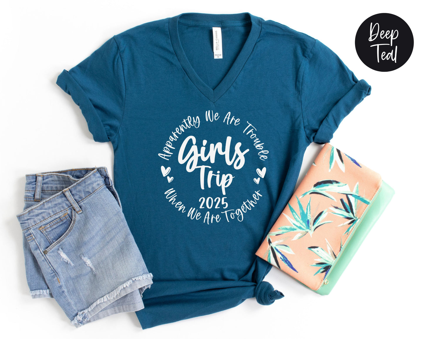 Apparently We Are Trouble When We Are Together Girls Trip 2025 V-Neck Shirt