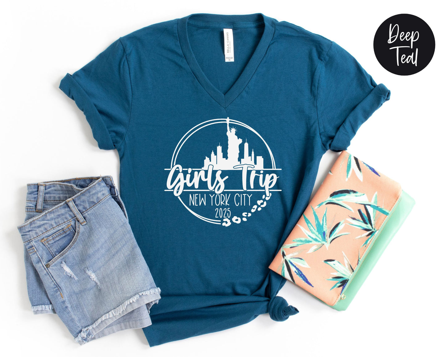 New York City Girls Trip 2025 V-Neck Shirt