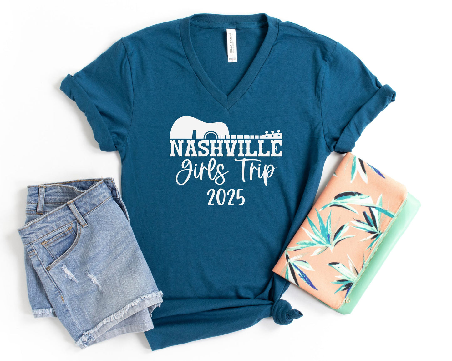 Nashville Girls Trip 2025 V-Neck Shirt