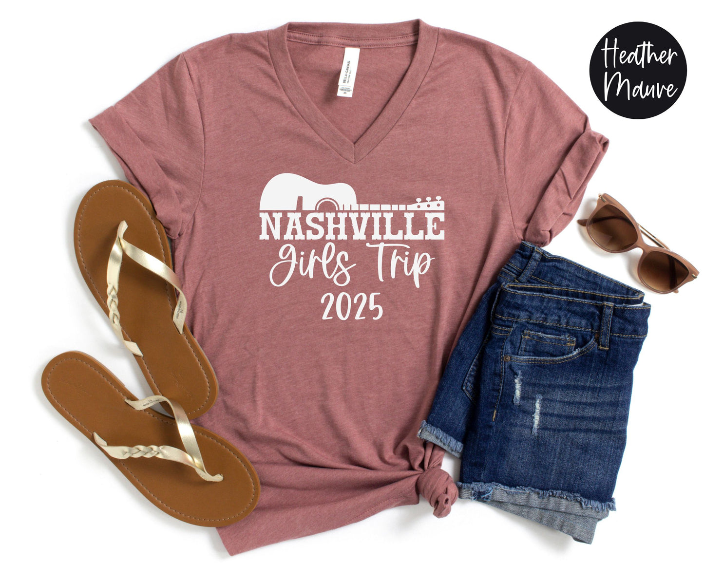Nashville Girls Trip 2025 V-Neck Shirt