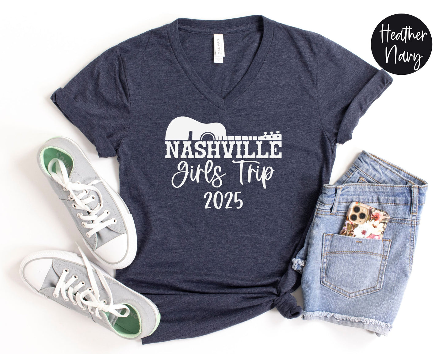 Nashville Girls Trip 2025 V-Neck Shirt