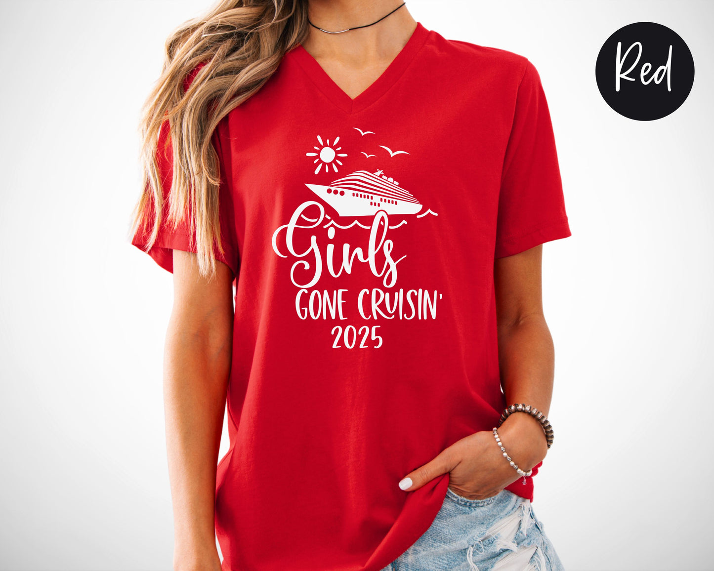 Girls Gone Cruisin' 2025 V-Neck Shirt