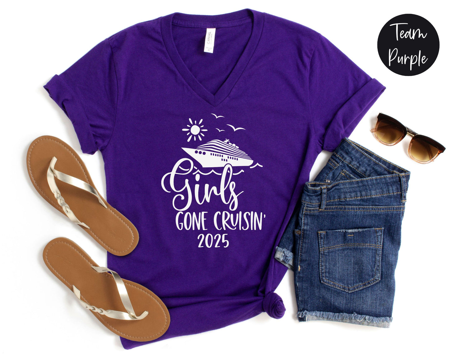 Girls Gone Cruisin' 2025 V-Neck Shirt