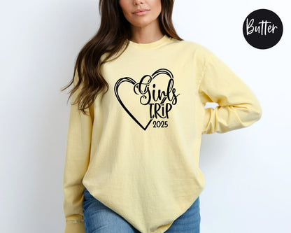 Girls Trip 2025 Heart Long Sleeve Shirt