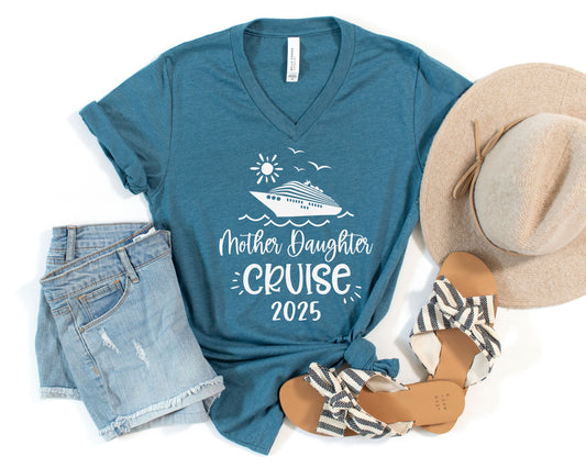 Mother Daughter Cruise 2025 V-Neck Shirt
