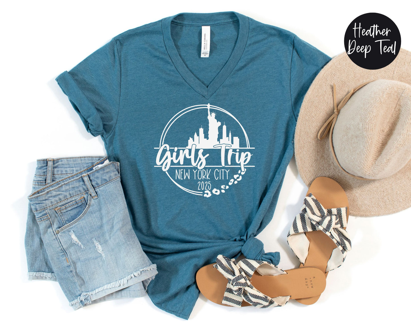 New York City Girls Trip 2025 V-Neck Shirt
