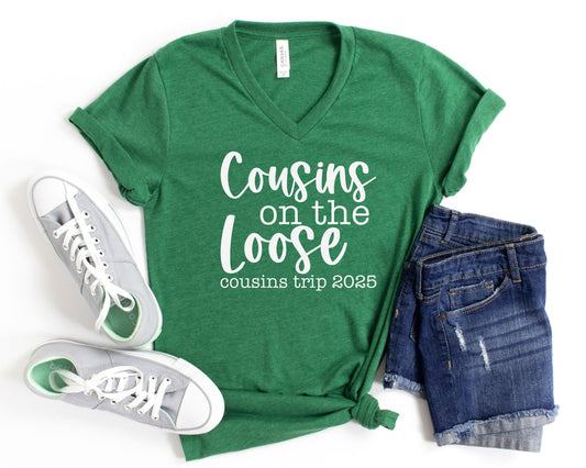 Cousins On the Loose Cousins Trip 2025 Unisex V-Neck Shirt