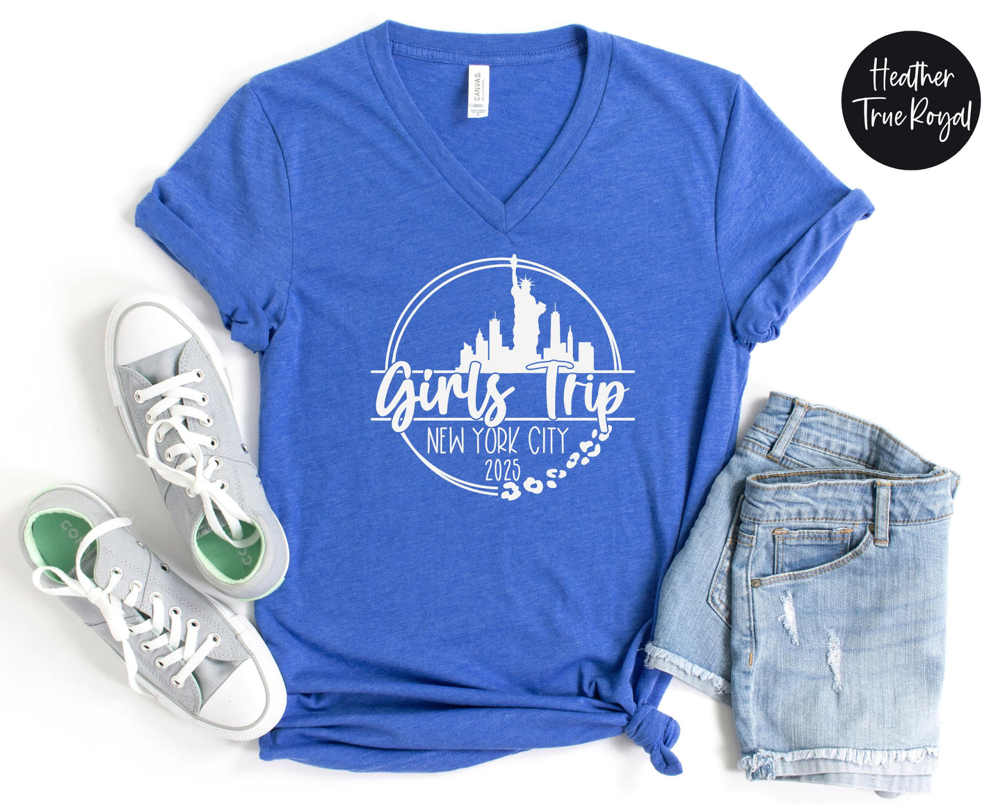 New York City Girls Trip 2025 V-Neck Shirt