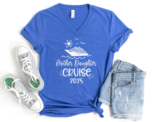 Mother Daughter Cruise 2025 V-Neck Shirt