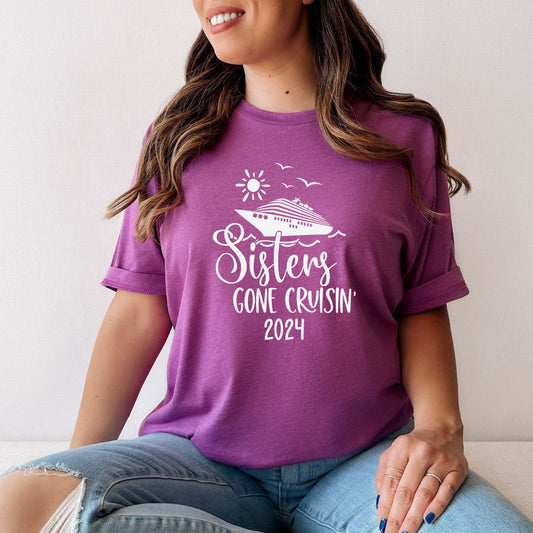 Sisters Gone Cruisin' 2024 Shirt, Cruise Trip Shirt, Sisters Trip Cruise Tees, Cruise Time Shirt, Vacation Shirts, Sisters Trip 2024