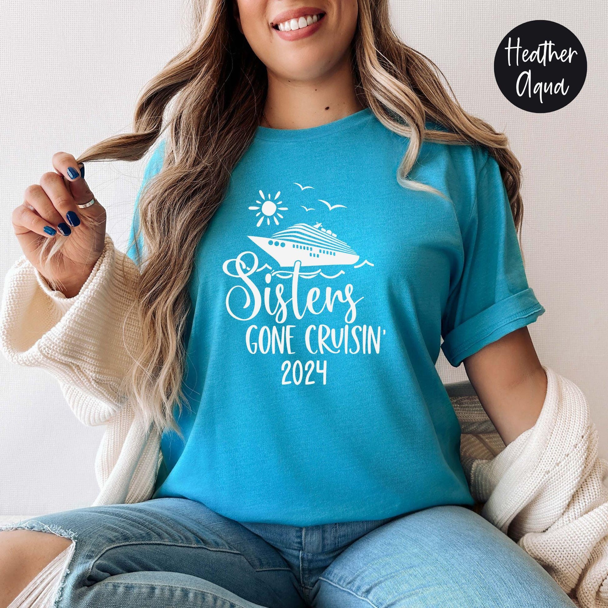 Sisters Gone Cruisin' 2024 Shirt, Cruise Trip Shirt, Sisters Trip Cruise Tees, Cruise Time Shirt, Vacation Shirts, Sisters Trip 2024