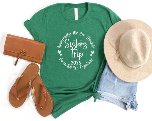 Apparently We Are Trouble When We Are Together Sisters Trip 2024 Shirt