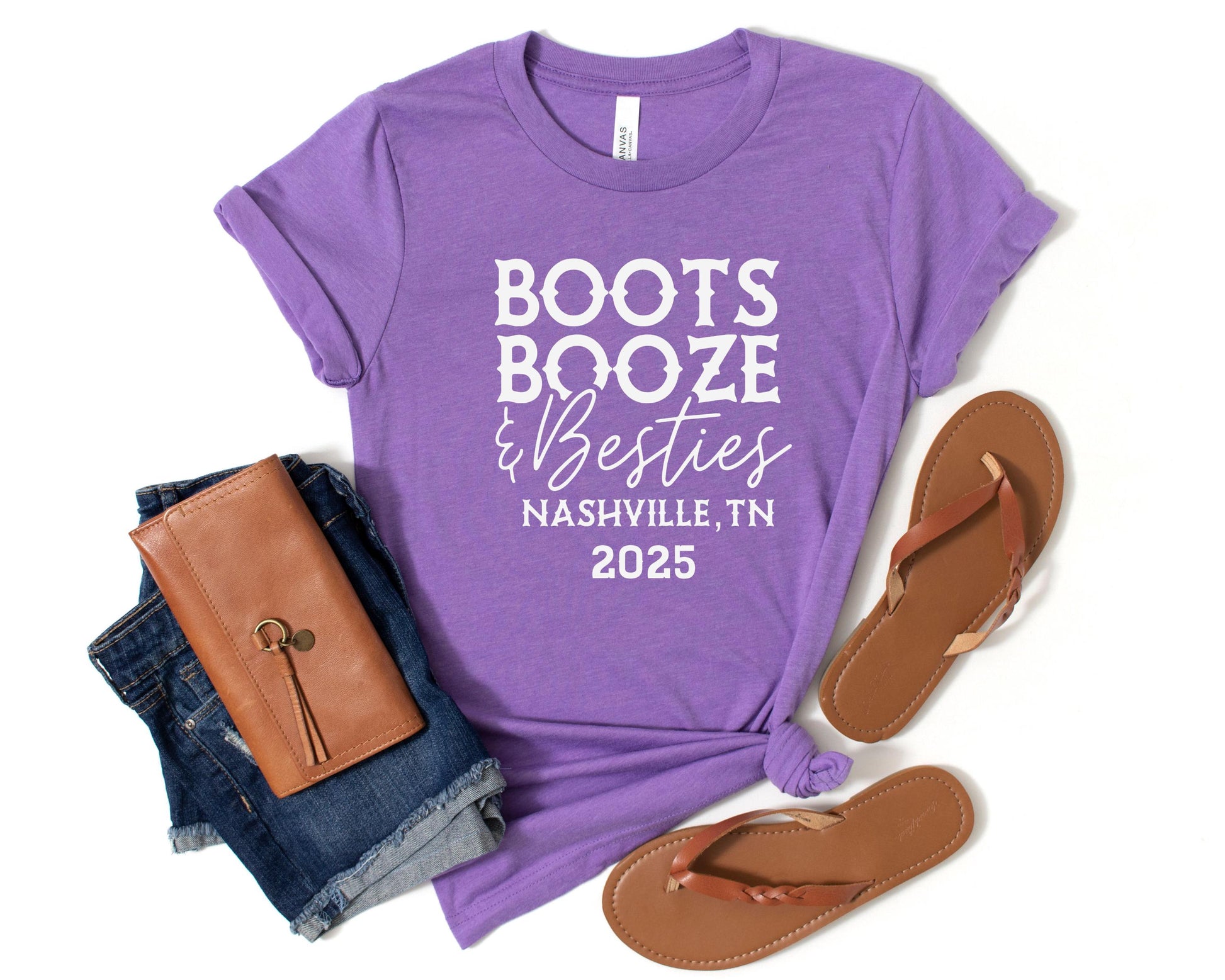 Boots Booze & Besties Nashville Girls Trip 2024 Shirt