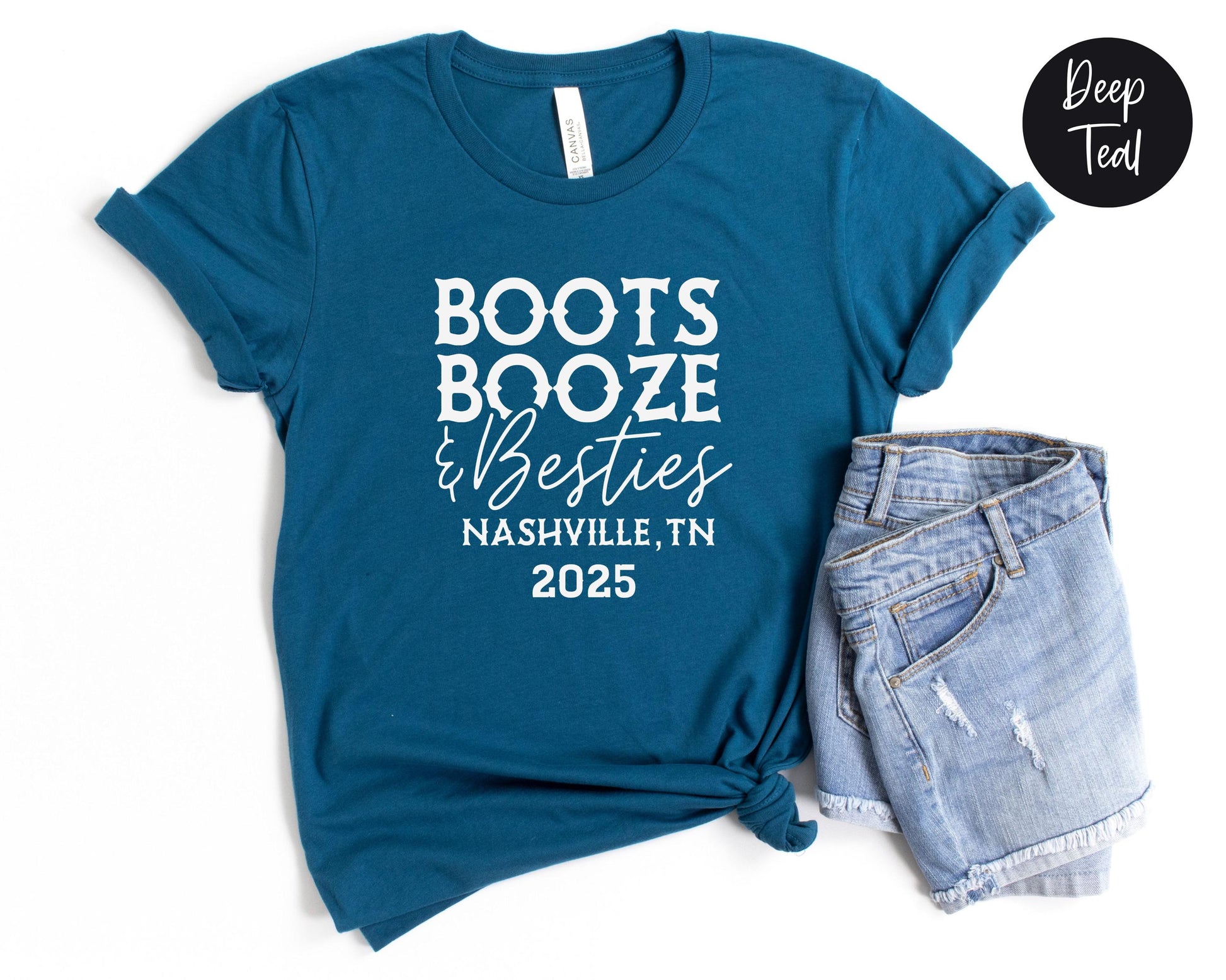 Boots Booze & Besties Nashville Girls Trip 2024 Shirt