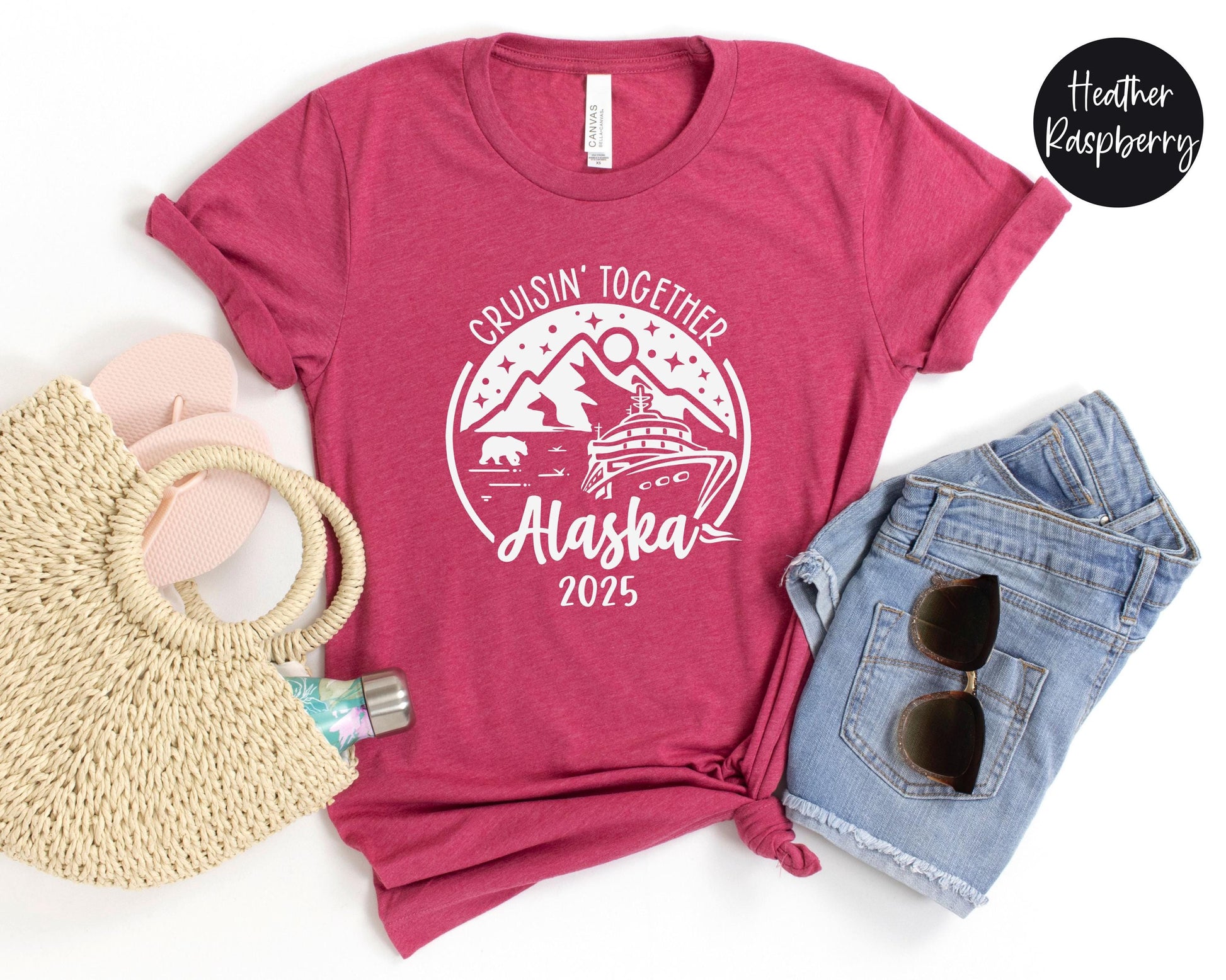 Cruisin' Together Alaska 2025 Shirt, Sisters Trip, Girls Trip Shirt, Family Vacation Trip Tee, Matching t-shirts, Cruise Shirts