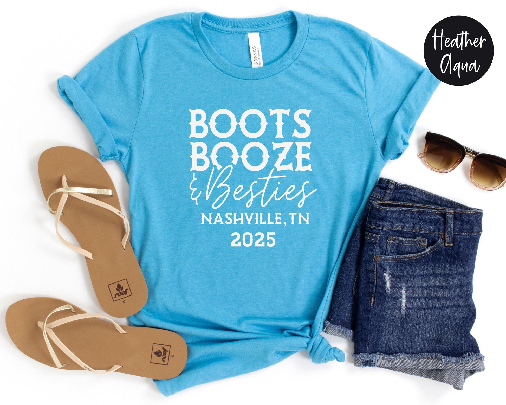 Boots Booze & Besties Nashville Girls Trip 2024 Shirt