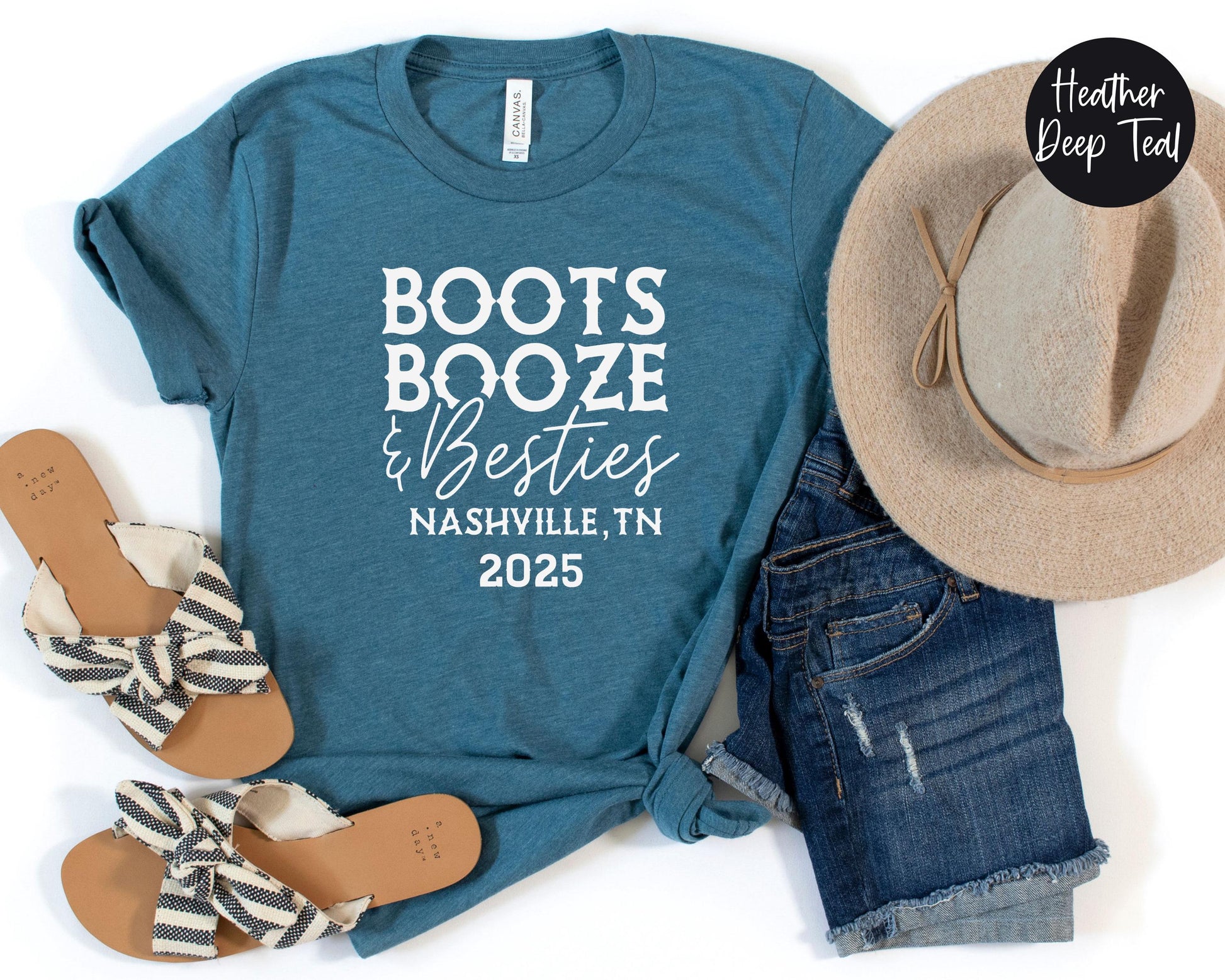 Boots Booze & Besties Nashville Girls Trip 2024 Shirt