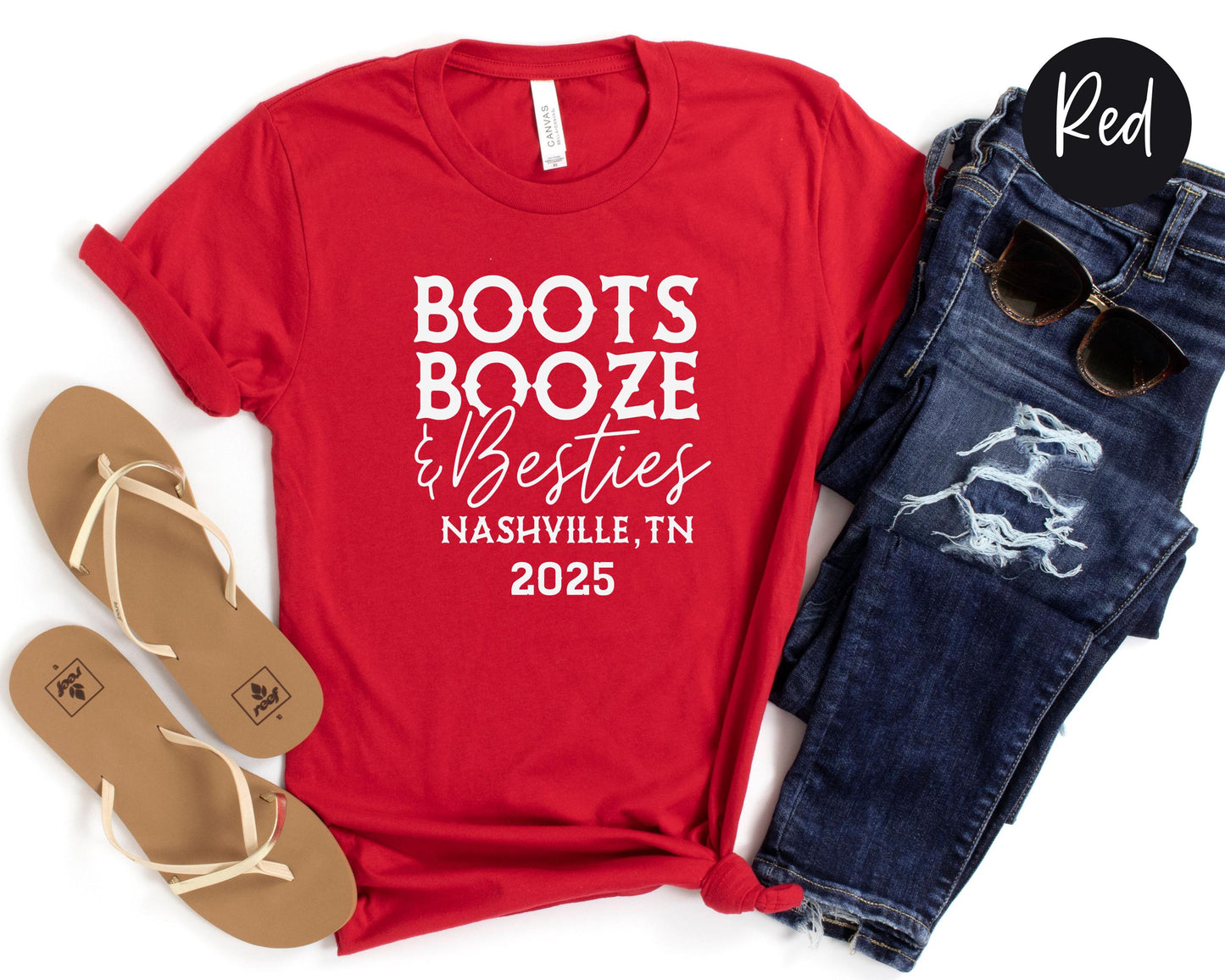 Boots Booze & Besties Nashville Girls Trip 2024 Shirt