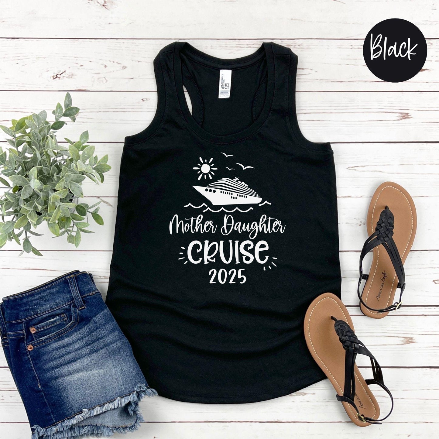 Mother Daughter Cruise 2025 Racerback Tank Top, Weekend Getaway Tee, Cruise Trip Tee, Family Vacation Shirts