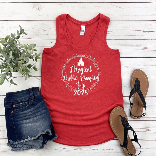 Magical Mother Daughter Trip 2025 Racerback Tank Top, Family Weekend Trip, Florida Trip, Vacation Shirts, California Tanks