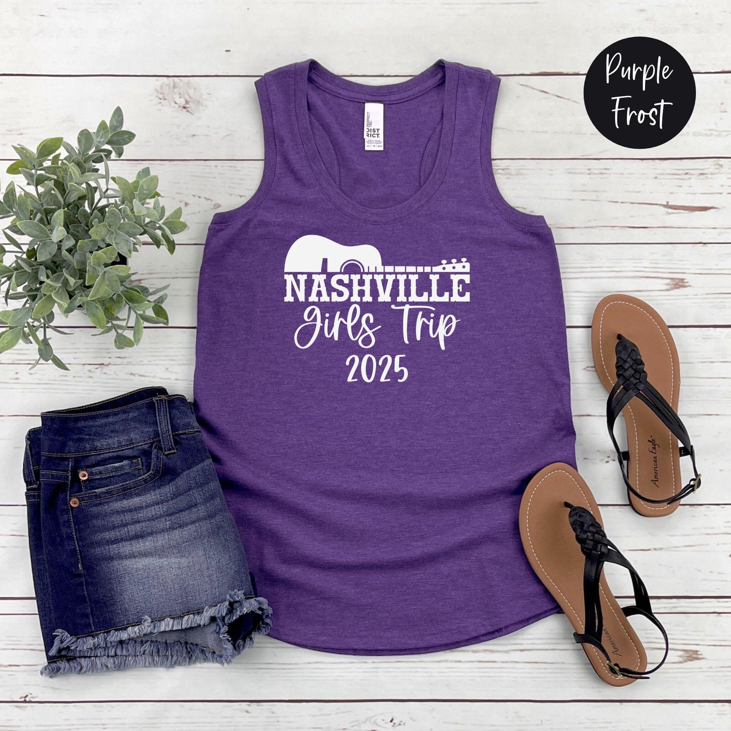 Nashville Girls Trip 2025 Racerback Tank Top, Girls Weekend Getaway, Travel Vacation Tee, Matching Girls Trip Shirts