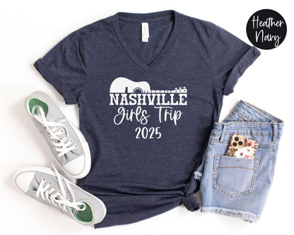 Nashville Girls Trip 2024 V-Neck Shirt