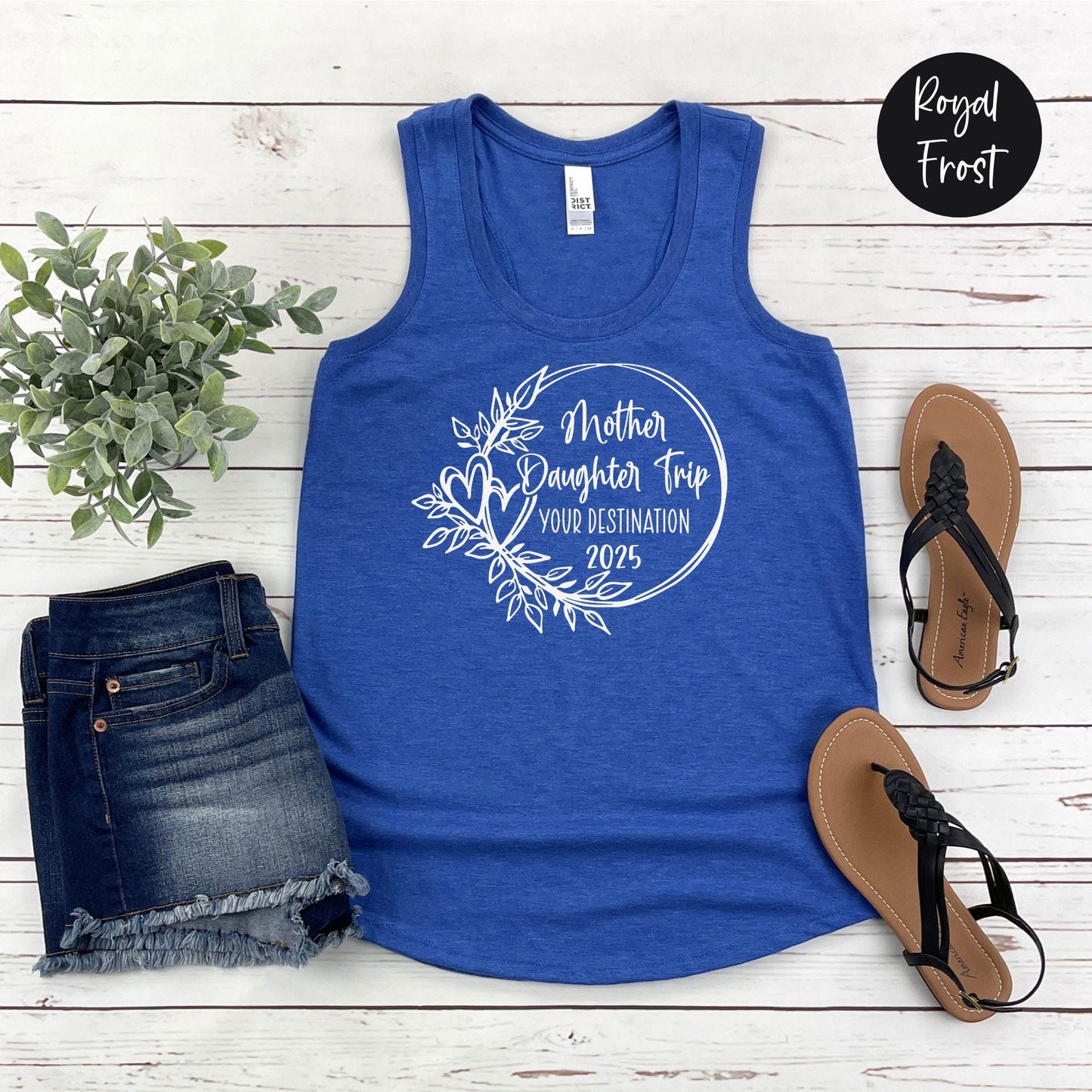 Mother Daughter Trip Destination 2025 Racerback Tank Top, Mother Daughter Trip Custom Tee, Travel Vacation Tee, Matching Trip Shirts