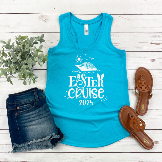 Easter Cruise 2025 Racerback Tank Top, Sisters Trip, Girls Trip Shirt, Family Vacation Trip Tee, Matching tanks, Cruise Shirts