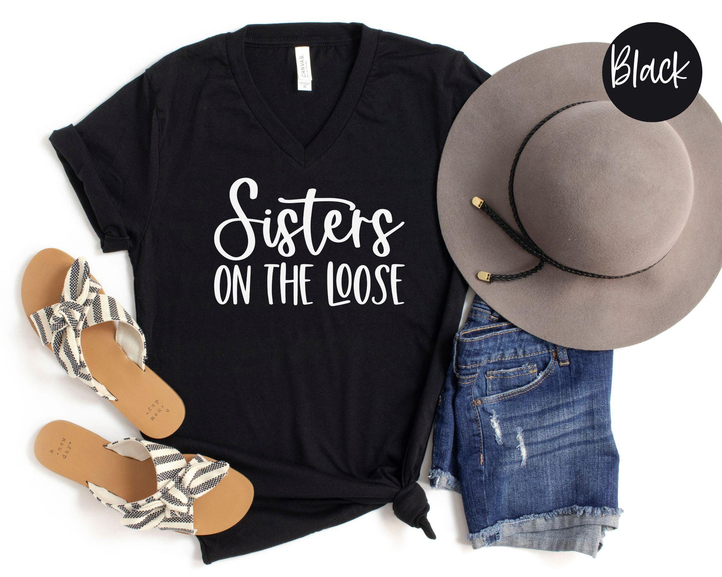 Sisters On The Loose V-Neck Shirt