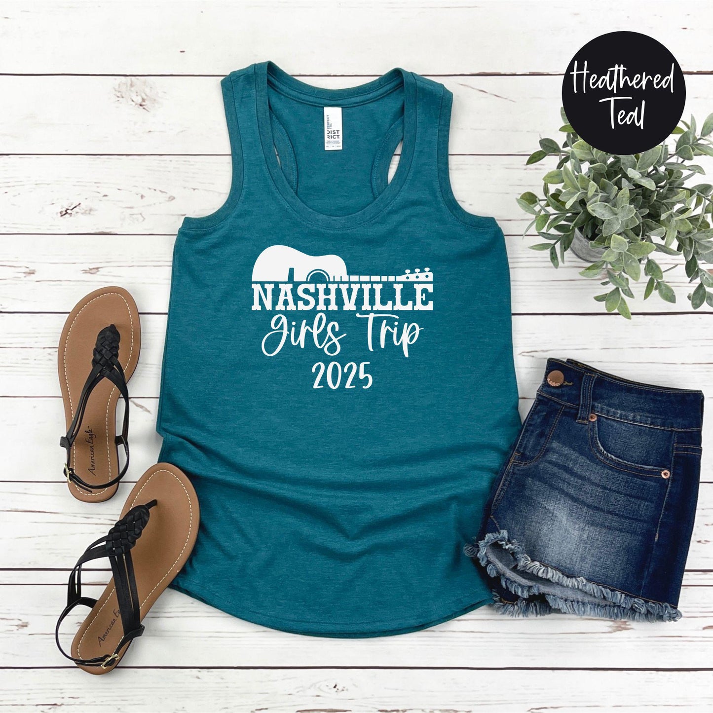 Nashville Girls Trip 2025 Racerback Tank Top, Girls Weekend Getaway, Travel Vacation Tee, Matching Girls Trip Shirts