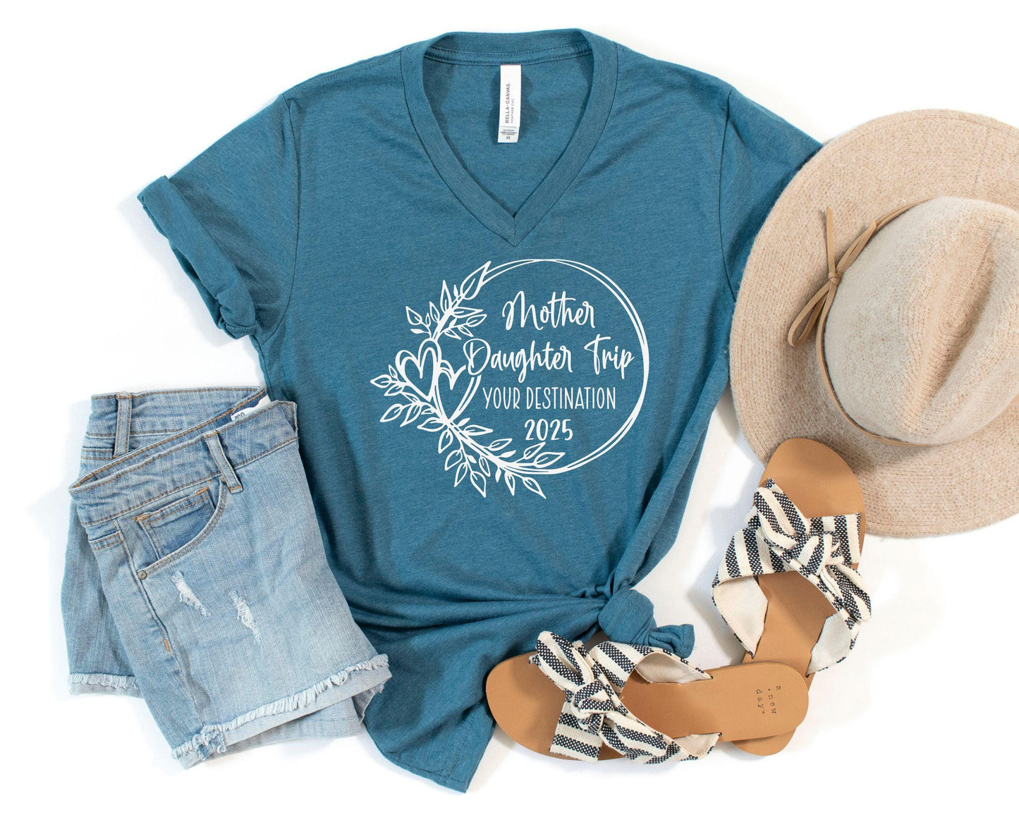 Mother Daughter Trip Destination V-Neck Shirt