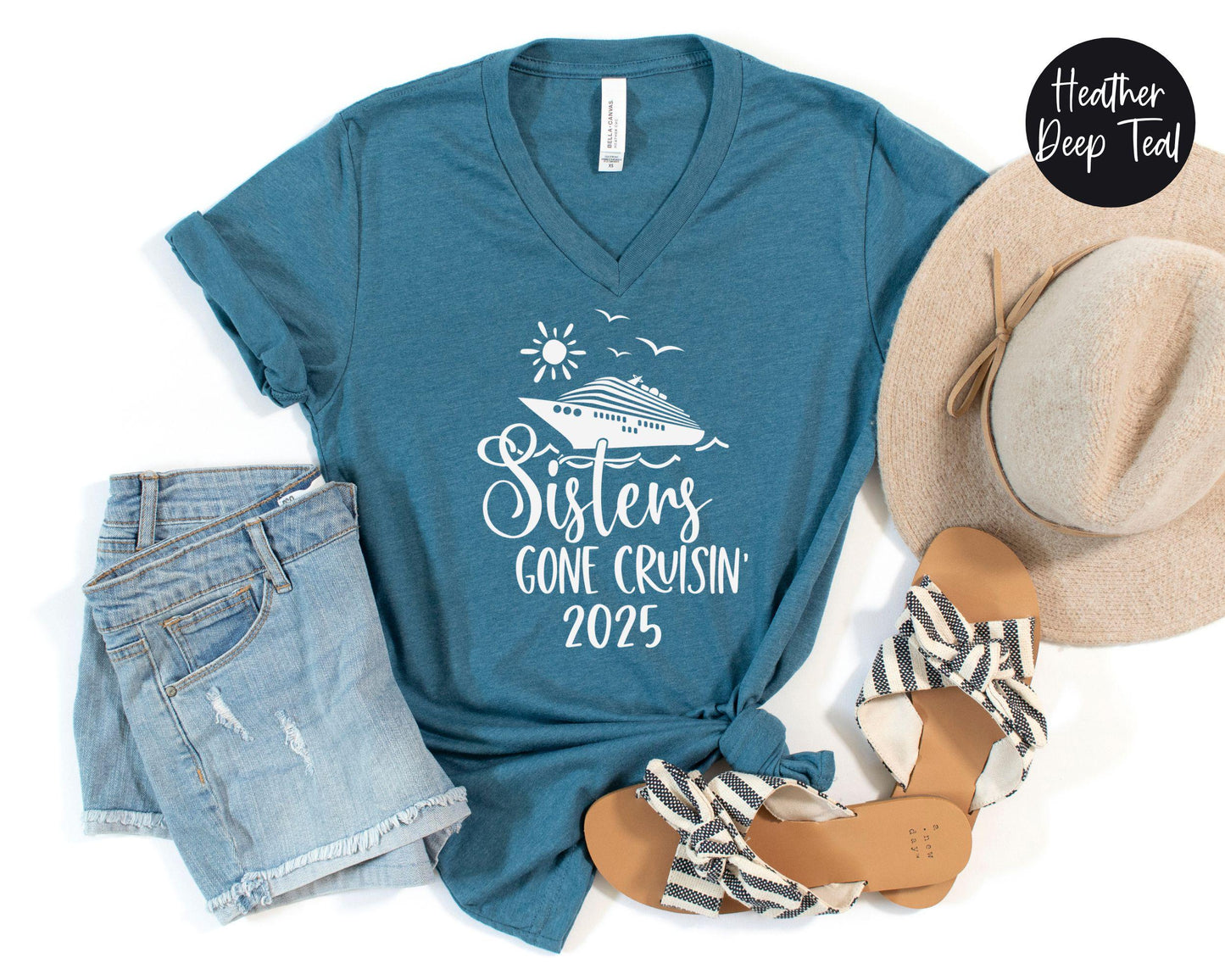 Sisters Gone Cruisin' 2024 V-Neck Shirt