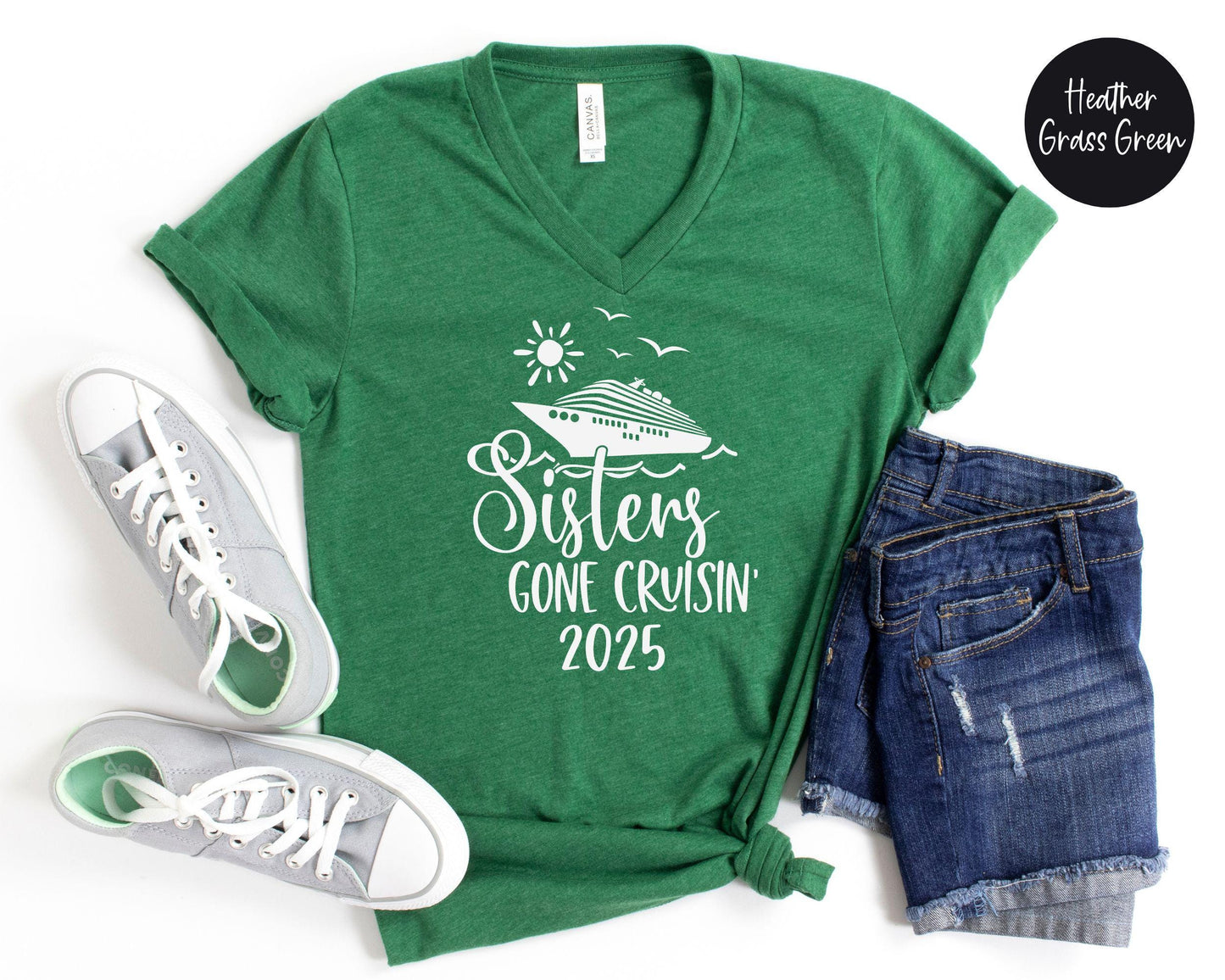 Sisters Gone Cruisin' 2024 V-Neck Shirt