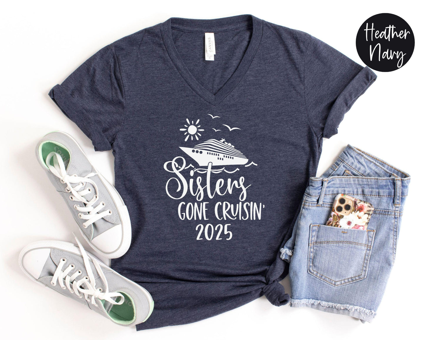 Sisters Gone Cruisin' 2024 V-Neck Shirt