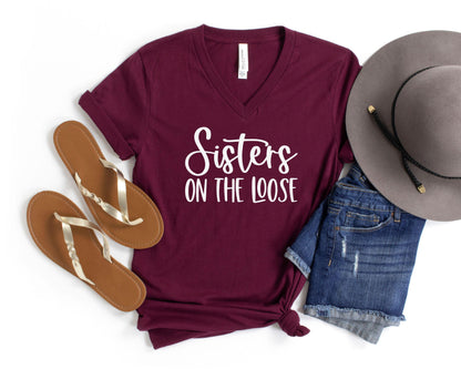 Sisters On The Loose V-Neck Shirt